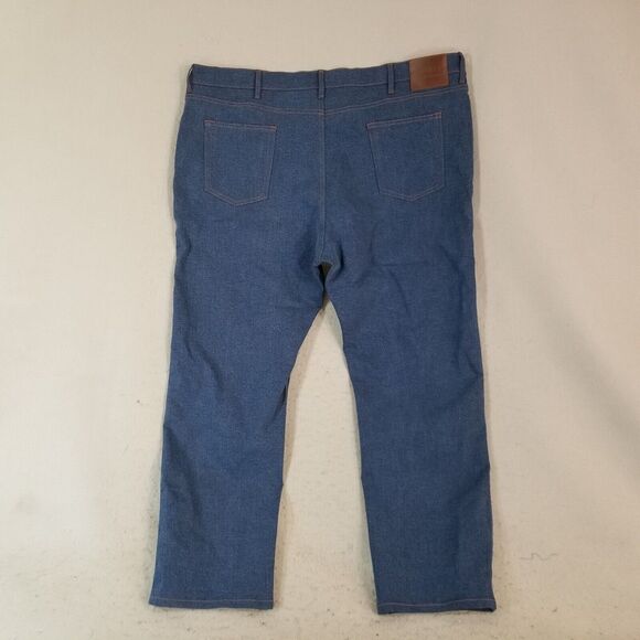 MTailor Jeans men's 44x29 relaxed straight custom-made blue stretch denim pants - Picture 7 of 12